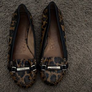 Coach Black and Brown Leopard Women's Loafers